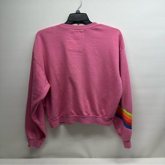 AVIATOR NATION Sweatshirt Pink Lightning Bolt Sweatshirt !sold as is! - Picture 2 of 10